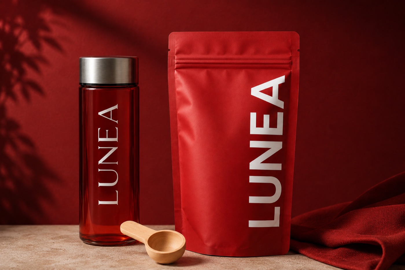 Sachet, gourde et cuillère LUNEA